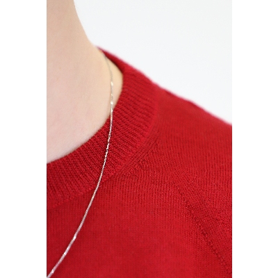 Collier en or blanc 18k à maille vénitienne