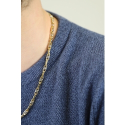 Collier en or jaune et blanc avec têtes de vis 2