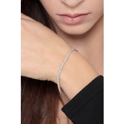 Bracelet rivière de diamants et or blanc 18k 2