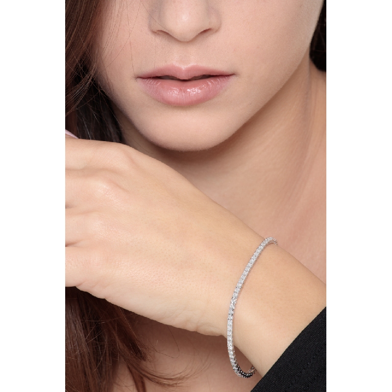 Bracelet tennis femme homme diamants or blanc 18k Bracelet tennis femme homme diamants or blanc 18k