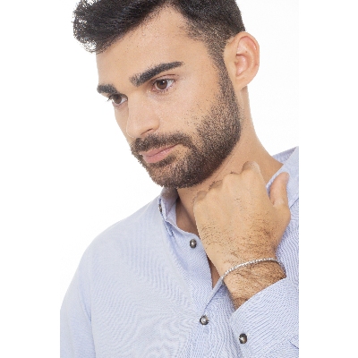 Tennis bracelet homme femme diamants or blanc 18k 