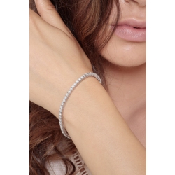 Bracelet rivière de diamants en or blanc 18k  2