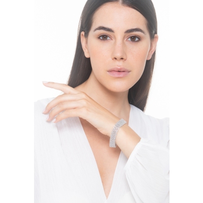 Bracelet design en or 750 avec des diamants