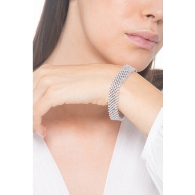 Bracelet design en or 750 avec des diamants