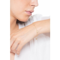 Bracelet avec navettes godronnées en or jaune 18 carats 2