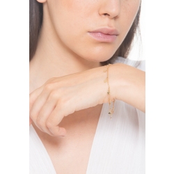 Bracelet en or jaune 18 carats avec charms en forme d'étoile  2