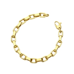 Bracelet chaîne en or jaune 18k, 21 cm