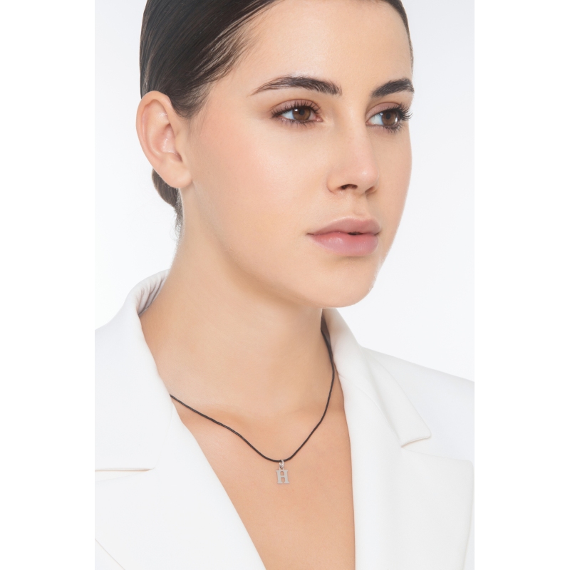 Pendentif avec initiale H Or blanc 18 carats Pendentif avec initiale H Or blanc 18 carats