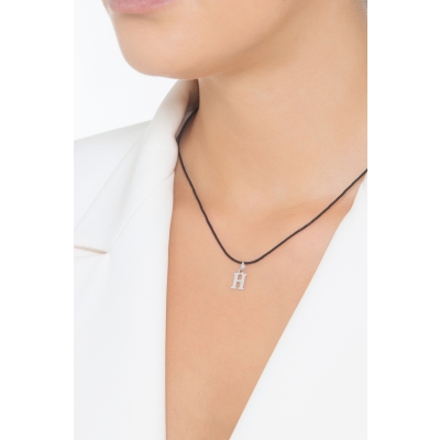Pendentif avec initiale H Or blanc 18 carats