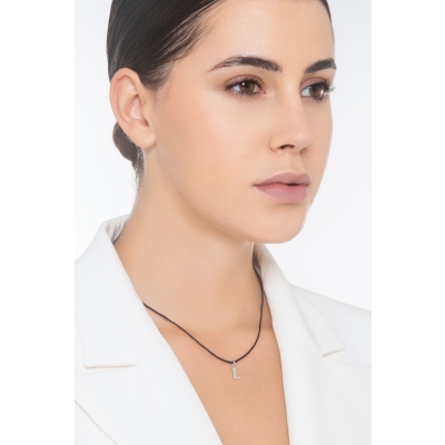 Pendentif lettre avec initiale L Or blanc 18 carats 