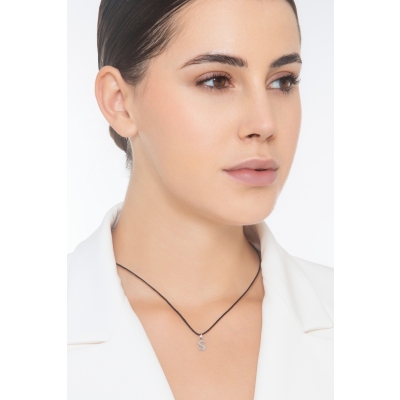 Pendentif avec initiale S Or blanc 18 carats  