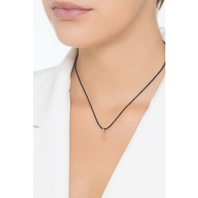 Pendentif avec la lettre initiale L en or jaune 18 carats