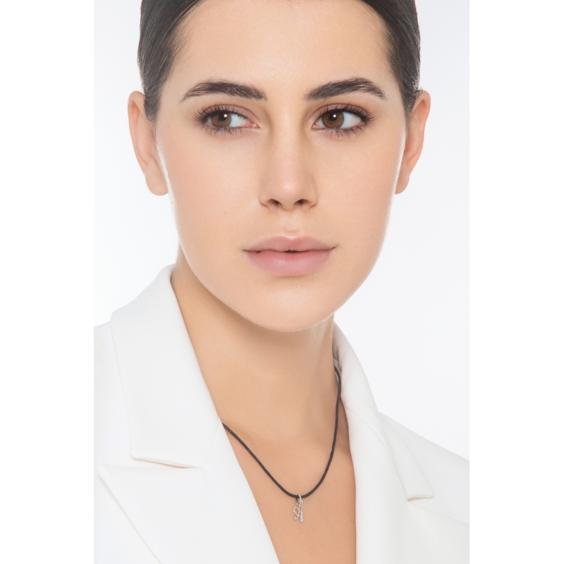 Pendentif avec initiale A Or blanc 18 carats