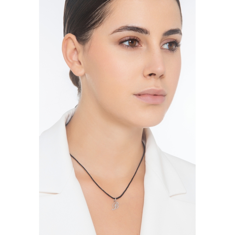 Pendentif avec initiale B Or blanc 18 carats