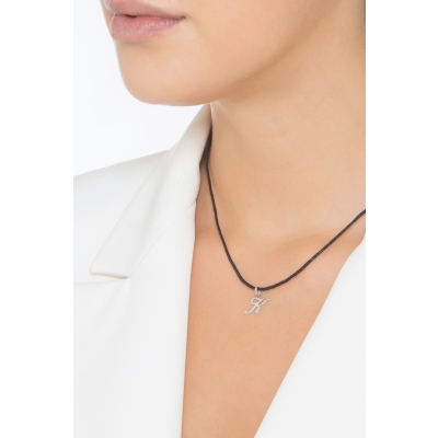 Pendentif avec initiale K Or blanc 18 carats