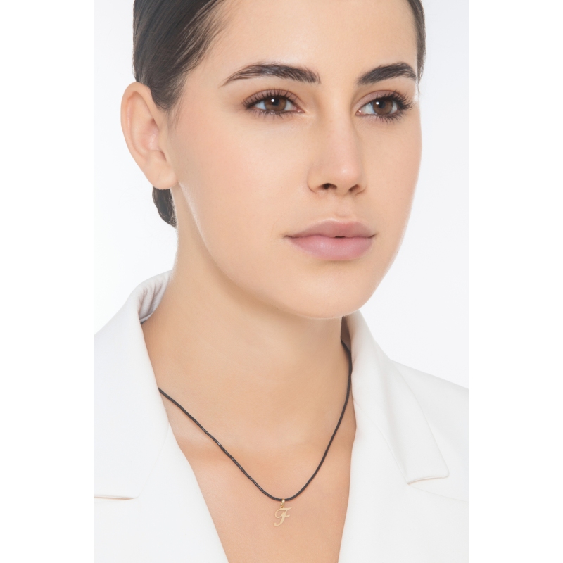 Pendentif avec lettre initiale F or jaune
