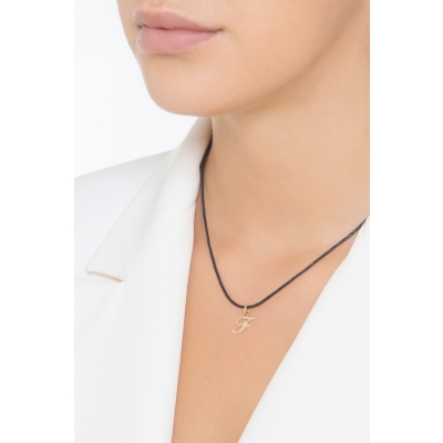 Pendentif avec lettre initiale F or jaune