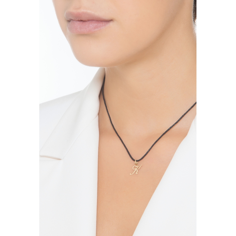 Pendentif avec initiale K en italique en or jaune 18k Pendentif avec initiale K en italique en or jaune 18k