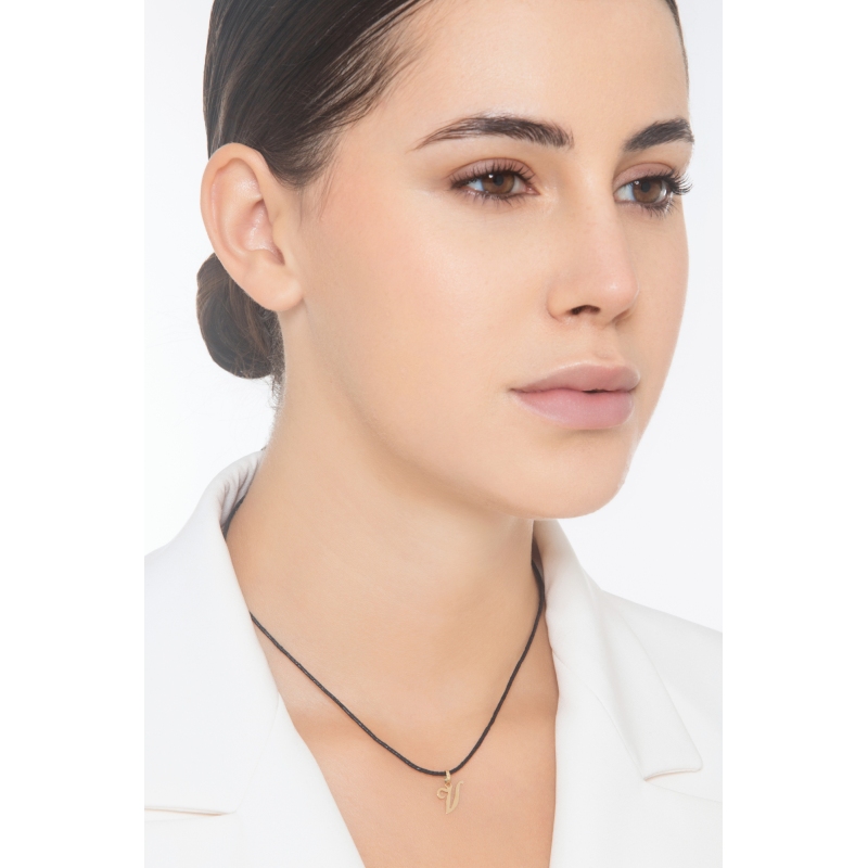 Pendentif avec initiale V Or jaune 18 carats