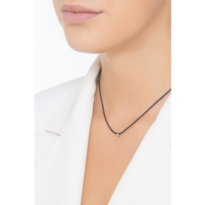 Pendentif avec initiale V Or jaune 18 carats