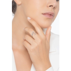 Bague diamant trilogie or blanc 750 0.30 ct 2