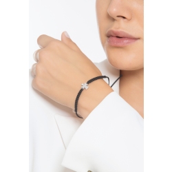 Bracelet avec cordon noir réglable et petit ange 2