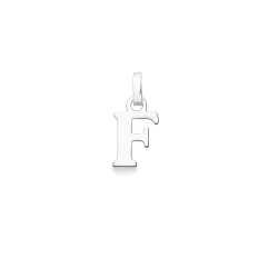 Pendentif avec initiale F Or blanc 18 carats