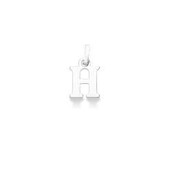 Pendentif avec initiale H Or blanc 18 carats