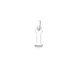 Pendentif avec lettre initiale I en majuscule en or blanc 18K