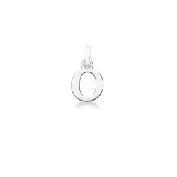 Pendentif avec initiale O Or blanc 18 carats