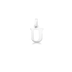 Pendentif avec initiale U Or blanc 18 carats