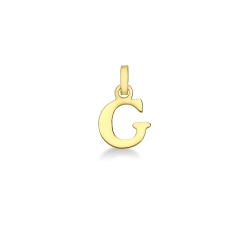 Pendentif avec la lettre G en or jaune 18 carats