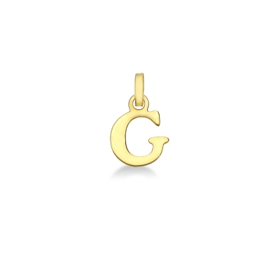 Pendentif avec la lettre G en or jaune 18 carats