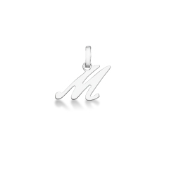 Pendentif avec initiale M Or blanc 18 carats