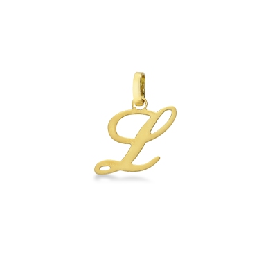 Pendentif avec initiale L en or jaune 18