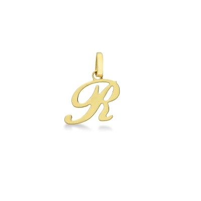 Pendentif avec initiale R Or jaune 18 carats