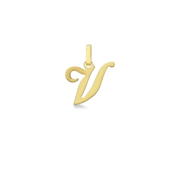 Pendentif avec initiale V Or jaune 18 carats