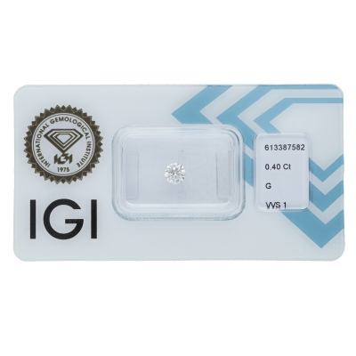 Diamant Certifié IGI CT 0,40   G   VVS 1