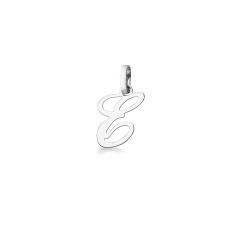 Pendentif avec initiale E Or blanc 18 carats