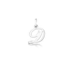 Pendentif avec initiale D Or blanc 18 carats