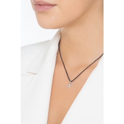 Pendentif avec initiale N Or blanc 18 carats