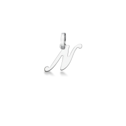 Pendentif avec initiale N Or blanc 18 carats