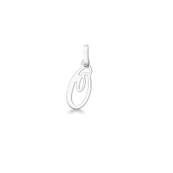 Pendentif avec initiale O en Or blanc 18 carats