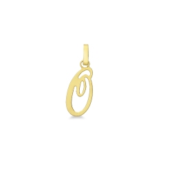 Pendentif avec initiale O Or jaune 18 carats