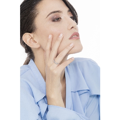 Alliance demi-tour 7 diamants 0.80 ct