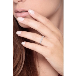 Bague à 9 diamants 0.30 ct et or blanc 18k 2