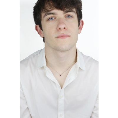 Collier croix rubis en or blanc 18k et diamants