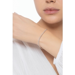 Bracelet ondulé en or blanc 18k avec diamants 2