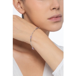 Bracelet en or blanc 18k avec améthystes et diamants 2