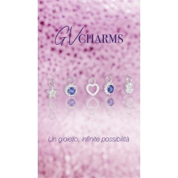 Charm en or blanc 18 carats avec saphir  2